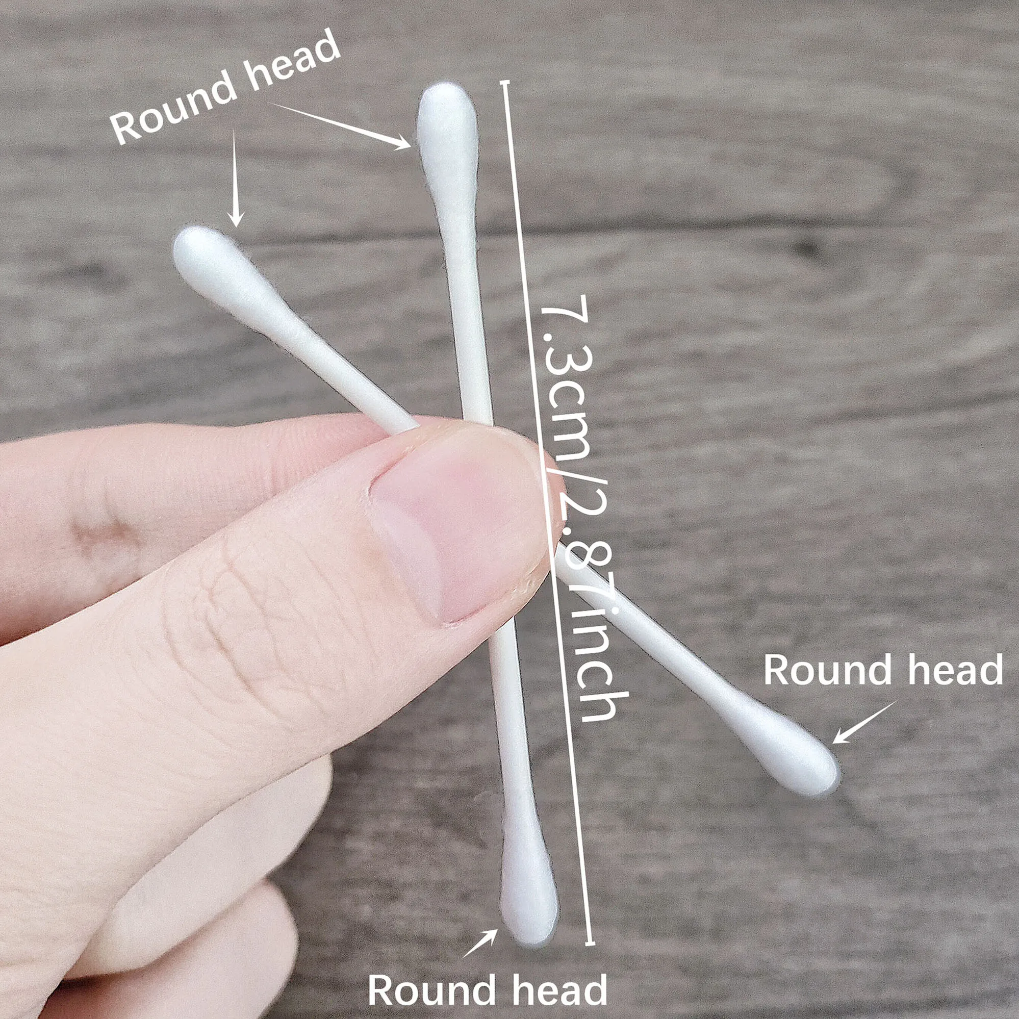 300 Stück Wattestäbchen mit Magic Academy-Motiv, Wattestäbchen in Form eines Hundes, doppelköpfige, doppelte runde Wattestäbchen.