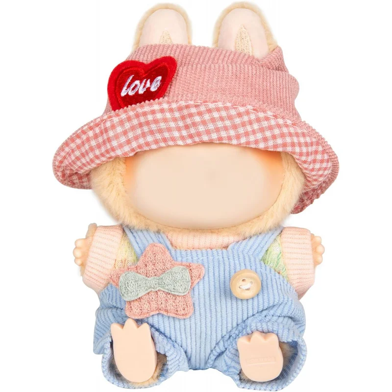 

Одежда для кукол 17 см, набор в шикарном стиле Kawaii для кукол 17 см, милый наряд для куклы с аксессуарами - красочная футболка со звездой, светло-голубой Ro