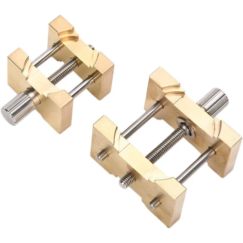 Imagen 2 del producto Soporte de movimiento de reloj de latón, Base fija multifunción para relojero, abrazadera, herramientas de reparación de relojes, 2 uds.