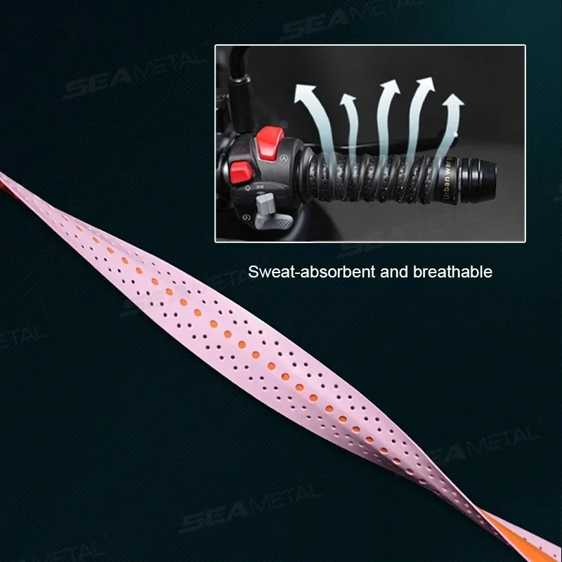 Motorcycle Handlebar Tape Road Bike Bar Tape Breathable Anti Scratch Tape Anti-Vibration Tape Durable Protection Straps