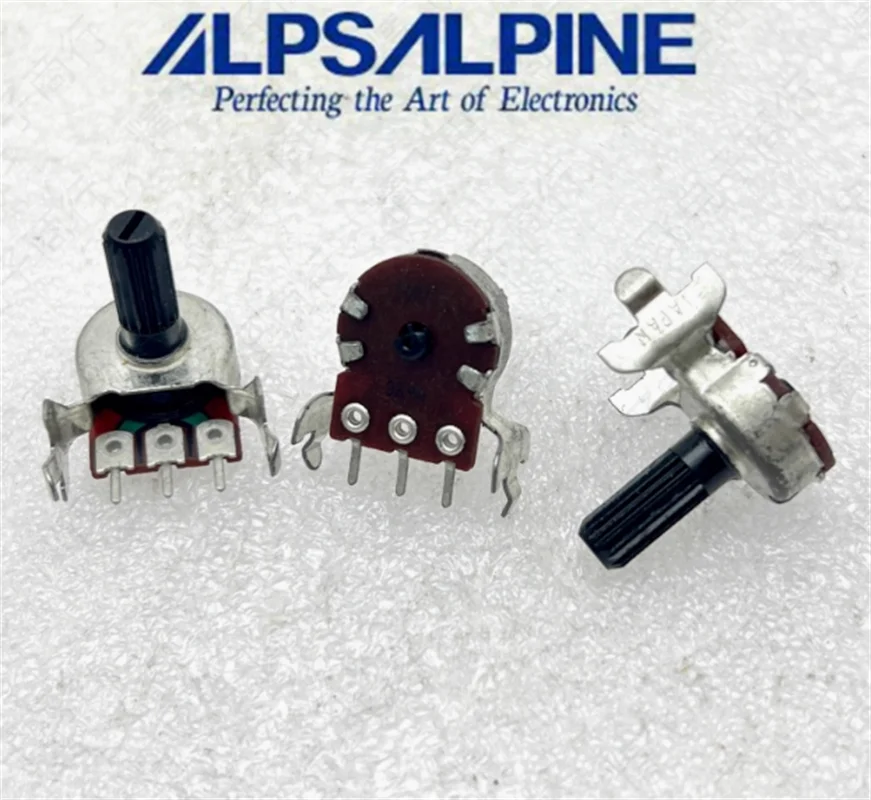 2 PCS Japanese ALPS 161 single link potentiometer A20K shaft length 15mm flower handle power amplifier potentiometer