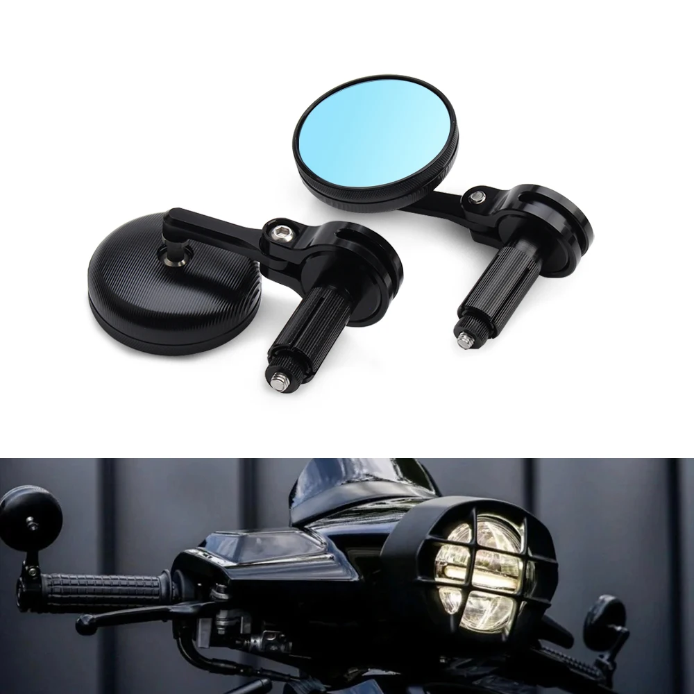 7/8'' 22mm CNC Aluminium alloy Universal Motorcycle rear view mirror Handle Bar End Rearview Side Mirrors Motorbike Accessories