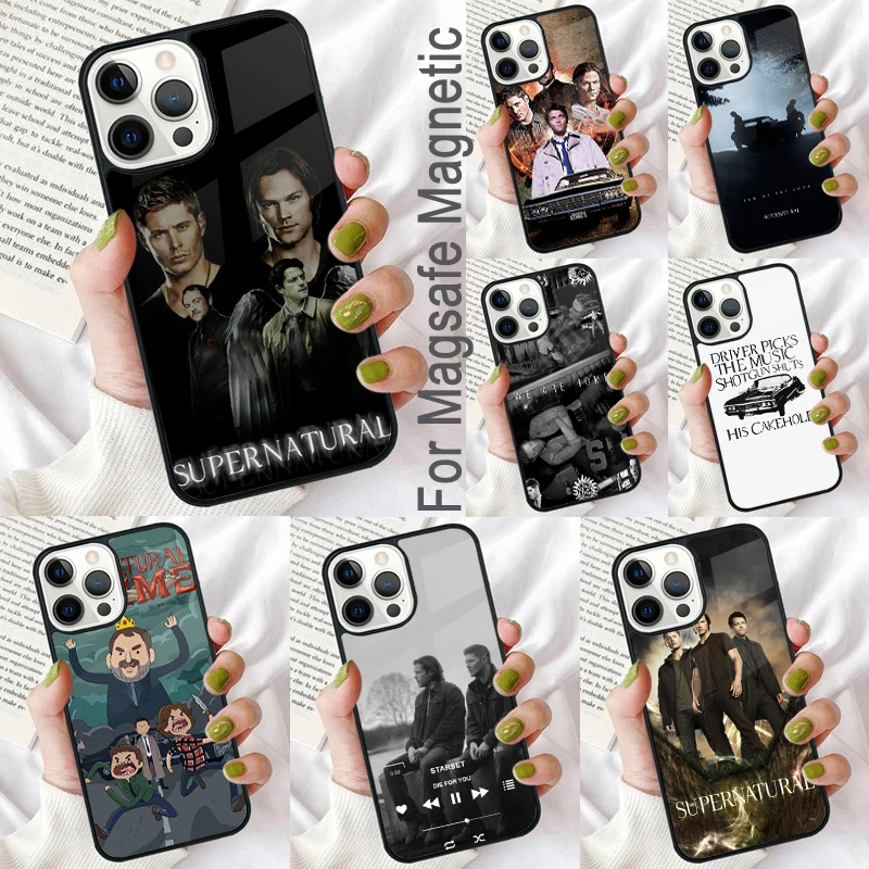 Supernatural SPN Dean Sam Magnetic Soft Phone Case for iPhone 16 Promax 15 Pro 13 14 Plus 11 12 Mini MagSafe Coque