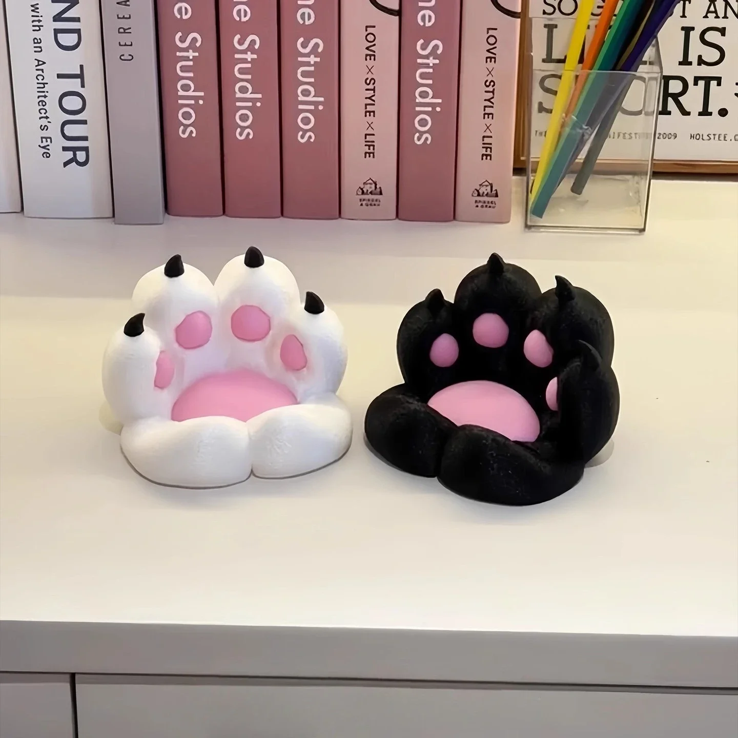 

Милая подставка для телефона в виде кошачьей лапки, креативная настольная подставка-держатель, декоративный элемент для рабочего стола