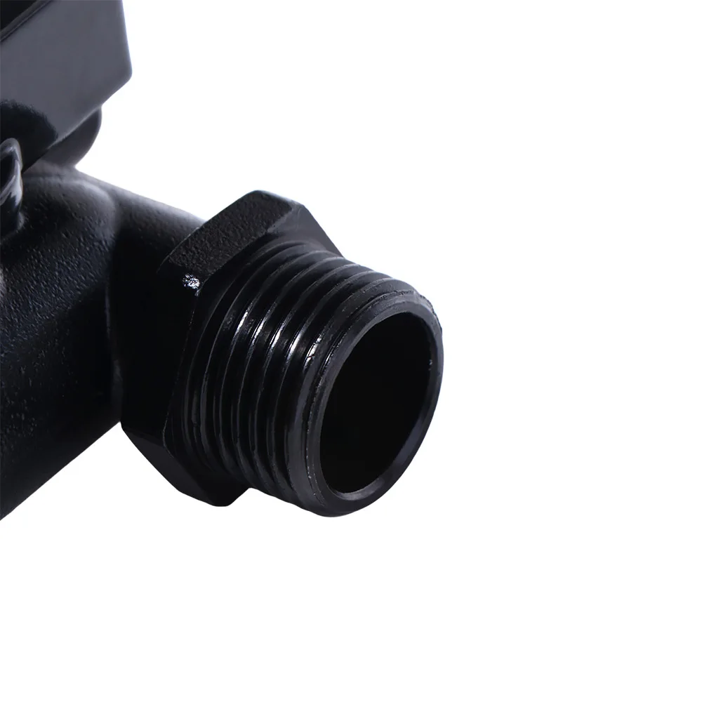 

1/2 Inch Inlet Double Outlet Faucet Zinc Alloy Black Paint Bibcock Corrosion Resistant Frost-Proof Garden Faucet Washing Machine