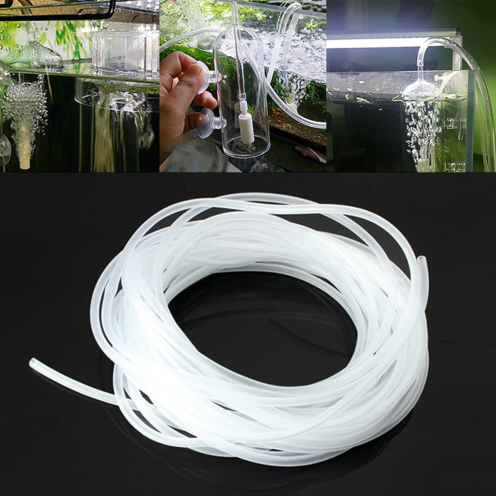 

30M Fish Tank Air Tubing Aquarium Airline Hose Air Pump For Aquariums Terrariums Hydroponics Clear Flexible Plastic Hose Pond