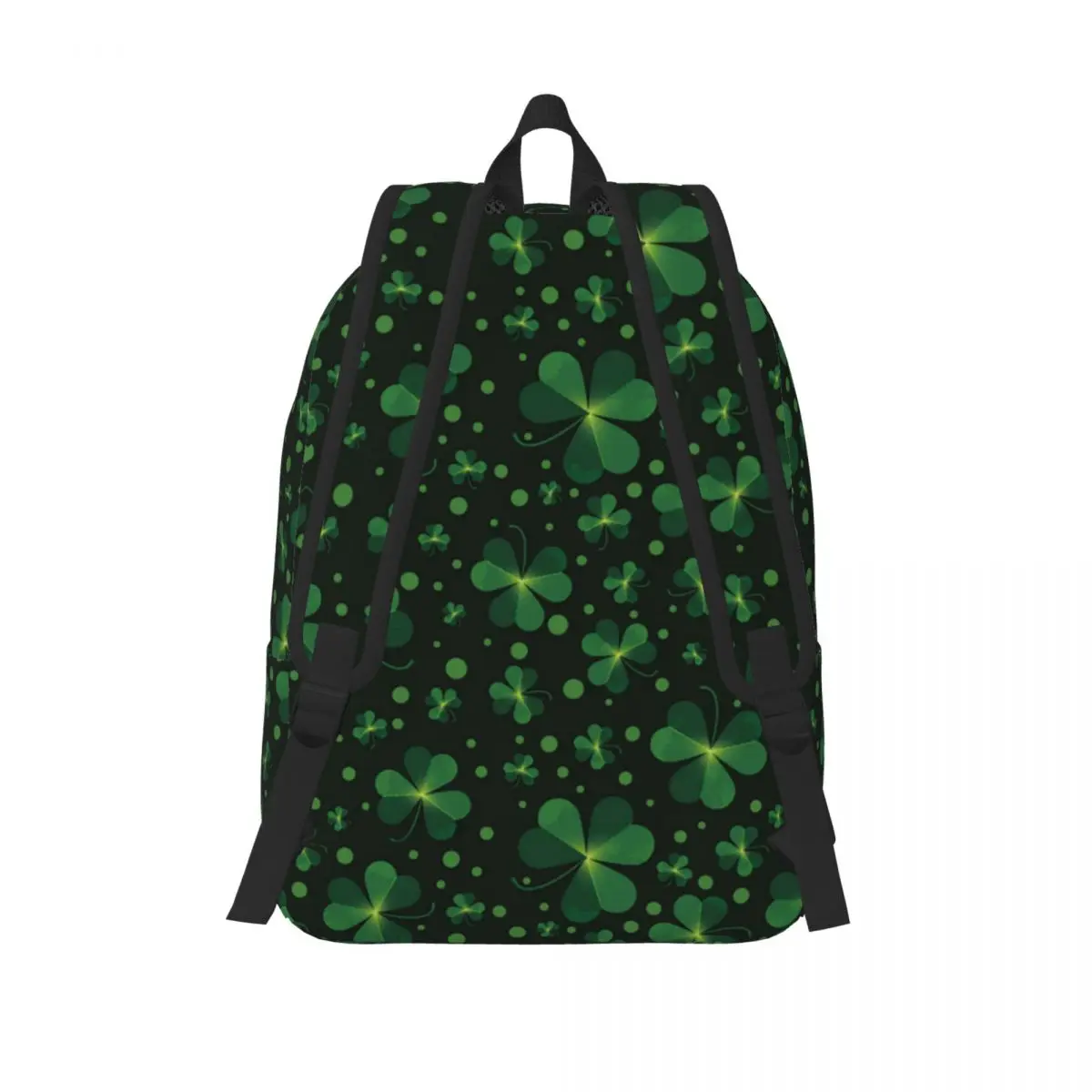 Shamrock Leaf Green Backpack Middle High College School Student Bookbag Teens Daypack Durable