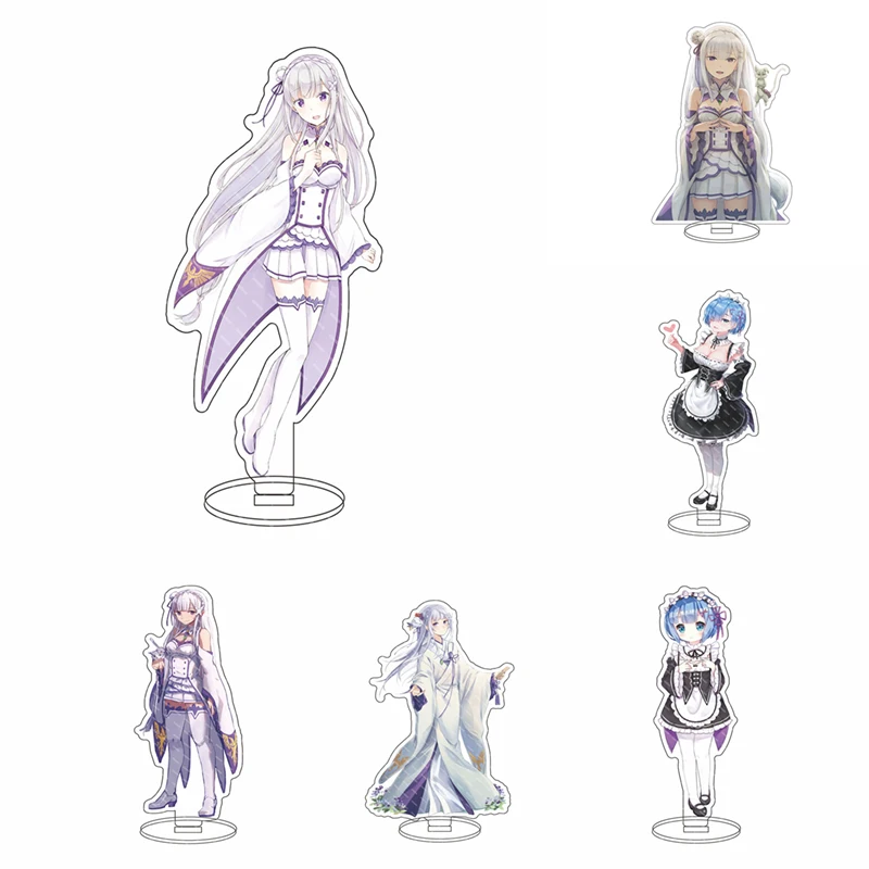 

Cartoon 15cm Re Starting Life In Another World Anime Acrylic Stand Model Plate Keychain Figure Display Collection Badge Gift