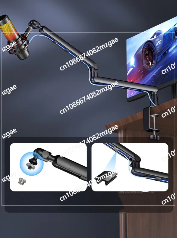 brazo-de-microfono-ajustable-con-columna-desmontable-lx-1-soporte-de-microfono-de-perfil-bajo-360-°-brazo-giratorio-para-microfono