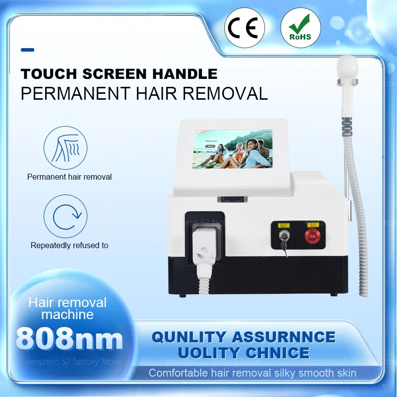 Diode La-ser Machine 808nm Hair Removal for Women Alex Alexandrite Filter 2000W 40 Million Shots Permanent Painless Hair Removal