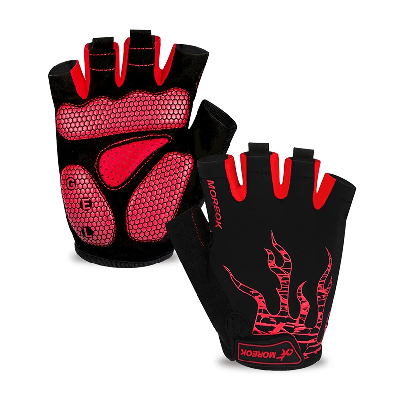 Guantes de Ciclismo de medio dedo para hombre y mujer, manoplas transpirables antideslizantes con almohadilla de Gel para bicicleta de carretera,