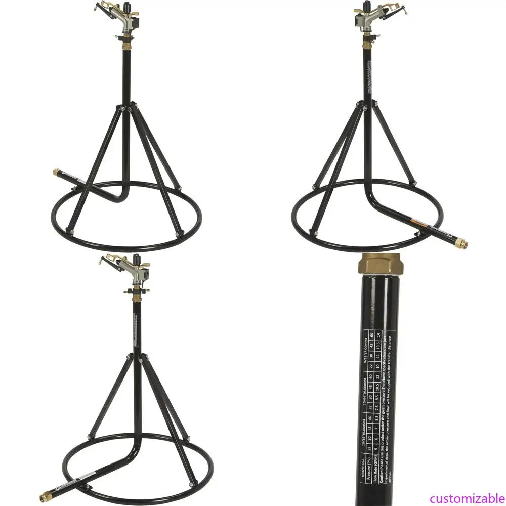 

Round Base 1-Inch Head Tripod Sprinkler with 3 Nozzles, Covering 120-Feet Diameter