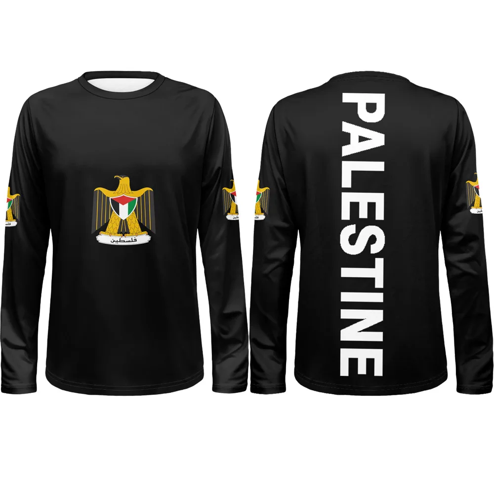 Palestine Youth Custom Name Number Team Logo Palaestina Long Sleeved T-shirt Ple Country Tate Palestina Nation Flag Clothes