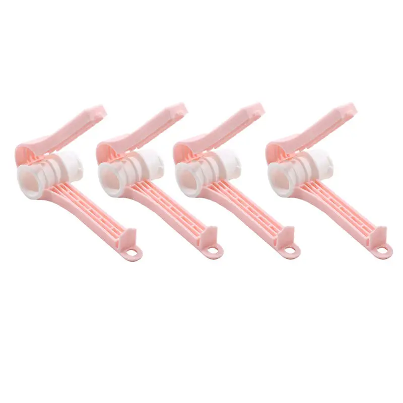 4 pezzi clip per sigillare alimenti clip per sigillare sacchetti per imballaggio snack per foglie di tè riutilizzabili ugello per erogatore di alimenti con coperchio utensile da cucina