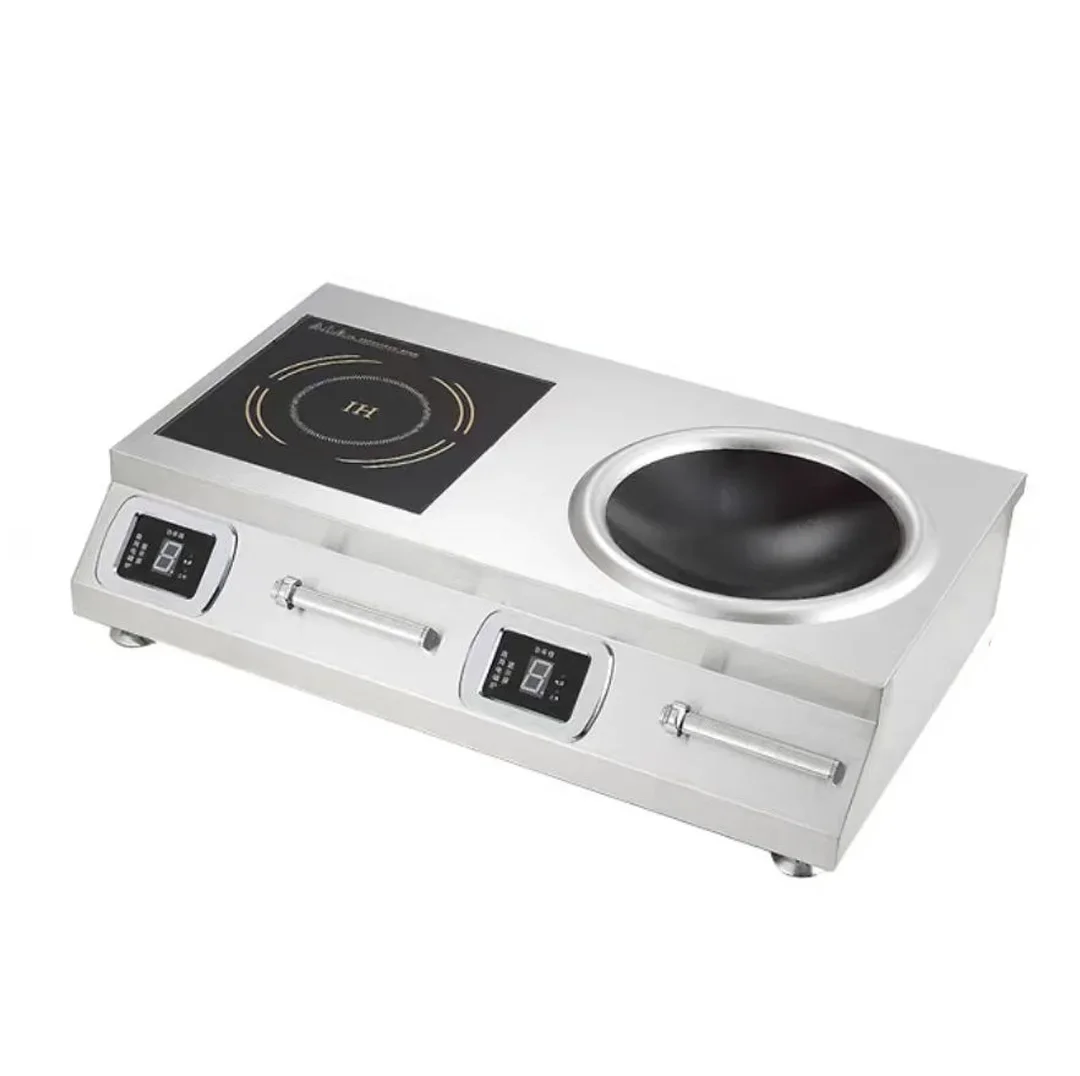 In-Smart Commercial 8000 Watt High-Power Induction Cooker 220/380V Flat Stewing Table Top 8KW Fast Soup Cooking New Restaurant