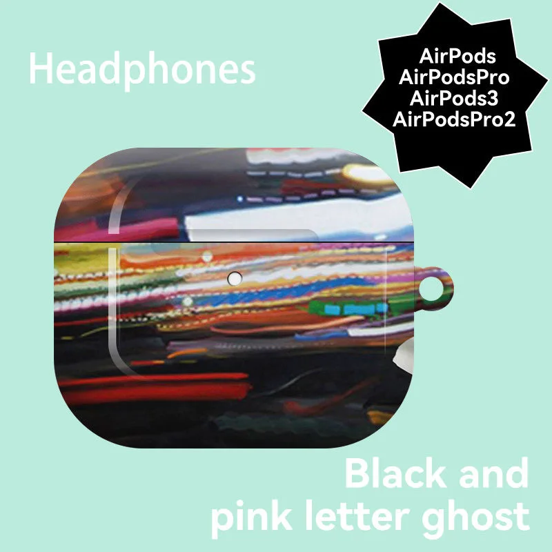 

Ins Korean A Colorful Psychedelic World Glossy Surface Shockproof Protective Cover Case for AirPods 1 2 3 4 AirPodsPro2 Cover
