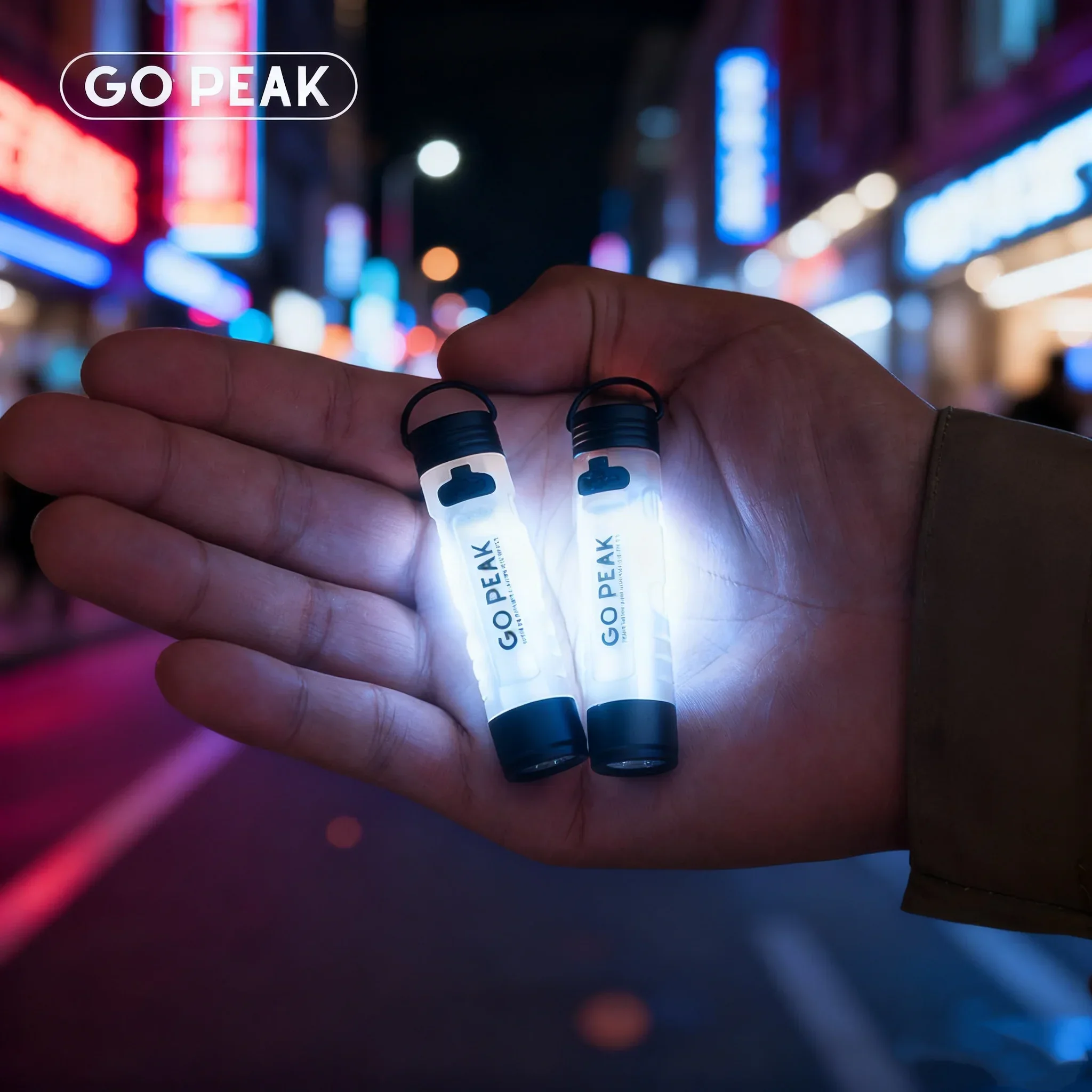 GOPEAK Outdoor Mini Pocket LED Flashlight USB Rechargeable Torch Keychain Clip Cap Light Long Endurance Emergency Hiking Camping