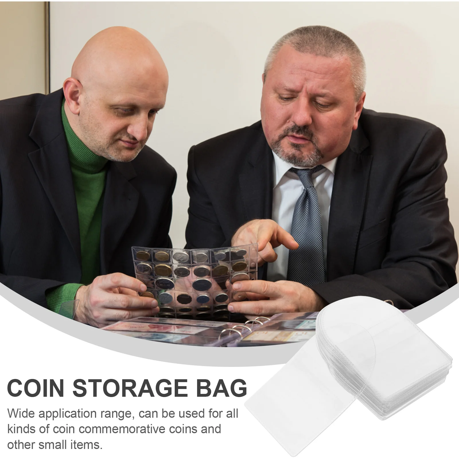 

40 Pcs Portable Transparent Badge Bag Money Bags Coin Supplies Pvc Case Commemorative Storage