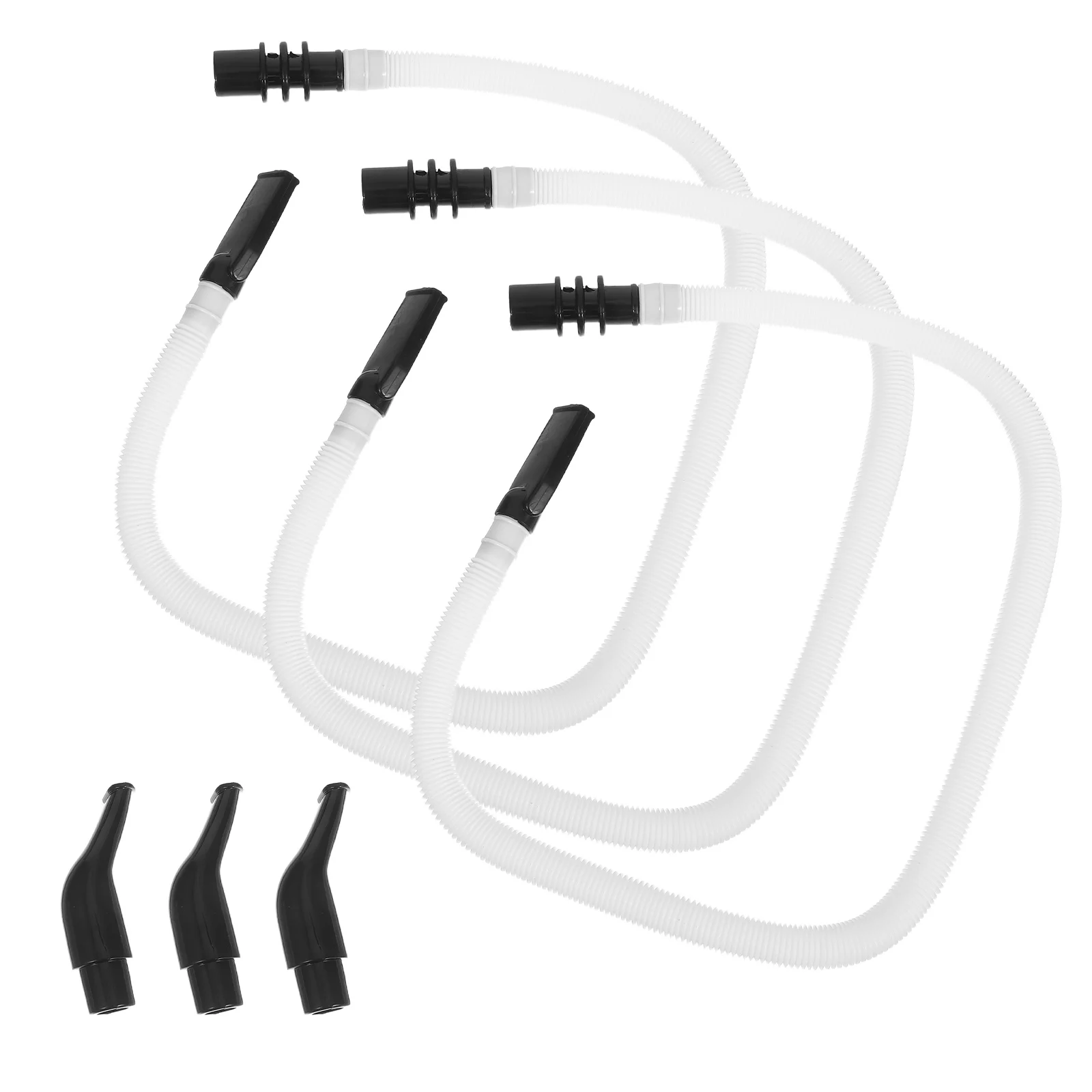 

3 Set Mouth Organ Accessories Flexible Melodica Pianica Tube Long with Mouthpiece Plastic Large Hose Replacement Parts