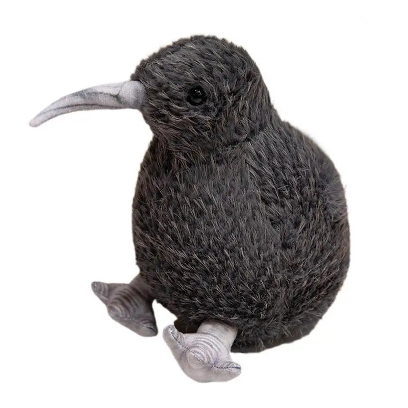 Kiwi Bird Plushies Stuffed Animal Kiwi Toy Cute Furry Kiwi Plushie Doll Realistic Simulation Bird Toys For Kids Birders Boys