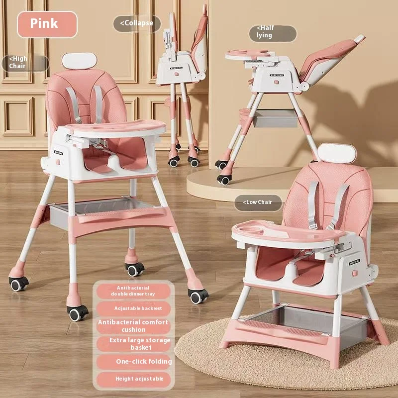 Baby Dining Chair Dining Foldable Portable Household Baby Chair Multifunctional Dining Table and Chair Children Dining Table