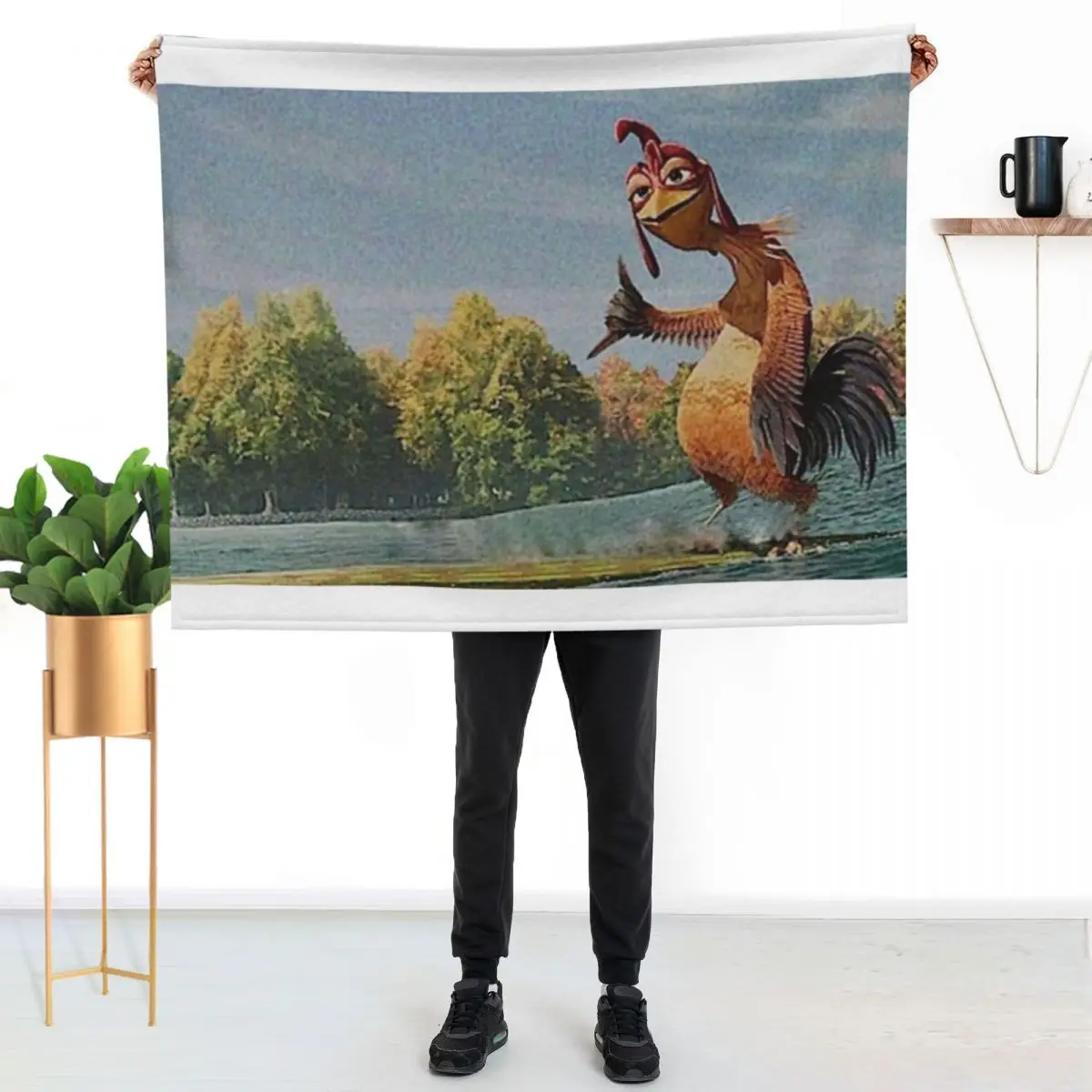 Chicken Joe Throw Blanket couch cozy soft plush fuzzy picnic outdoor blanket