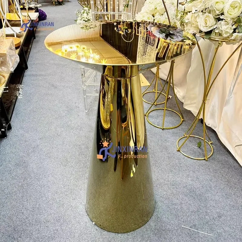 Modern Hotel Wedding Cake Stand Table Set Stainless Steel Shining for Sweet Dessert Events