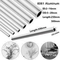 Aluminium Pipe 1.5mm~2mm Thickness 5-20mm OD Straight 300mm 500mm Long Round 6061 Aluminum Alloy Tube Aluminum Round Tube