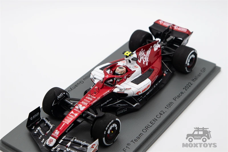 Spark 1:43 Alfa Romeo F1 Team ORLEN C42 No.24 Zhou GuanYu 10th ltalian GP 2022 Model Car