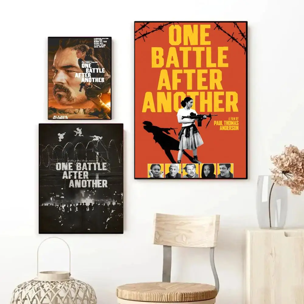 One Battle After Another Movie Canvas Poster Art HD Advanced Aesthetic Printing Paper Wall Art for Living Room Home Decor