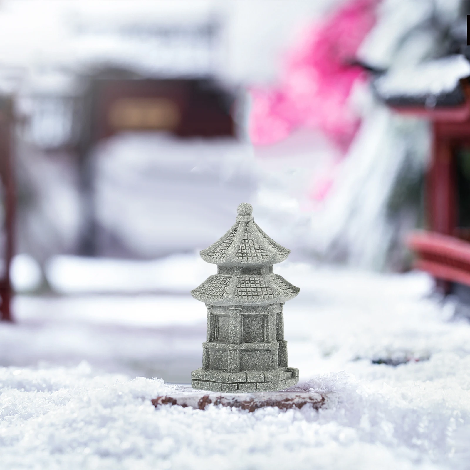 

3 Pcs Statue Japanese Garden Home Lantern Decor Bonsai Zen Desktop Decor Home Tower nament Travel Souvenirs Gift Retro