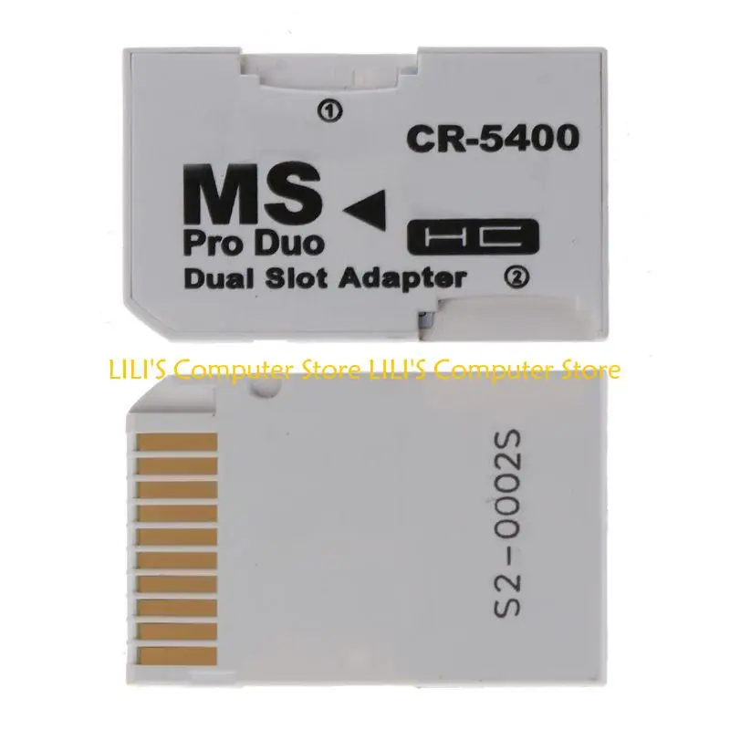 

A52B Dual TF to Memory MS for Duo for Card Dual Slot Adapter Converter