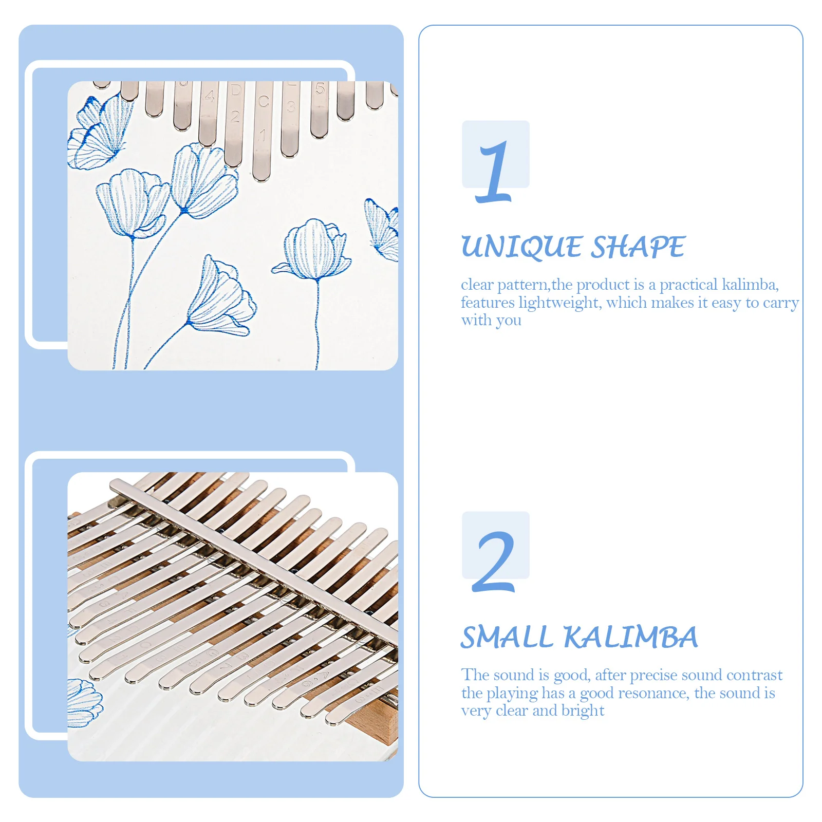 

1Set Kalimba Finger Piano Exquisite Musical Instrument for Kids Adults Beginners Professionals Performance Recording Relaxation