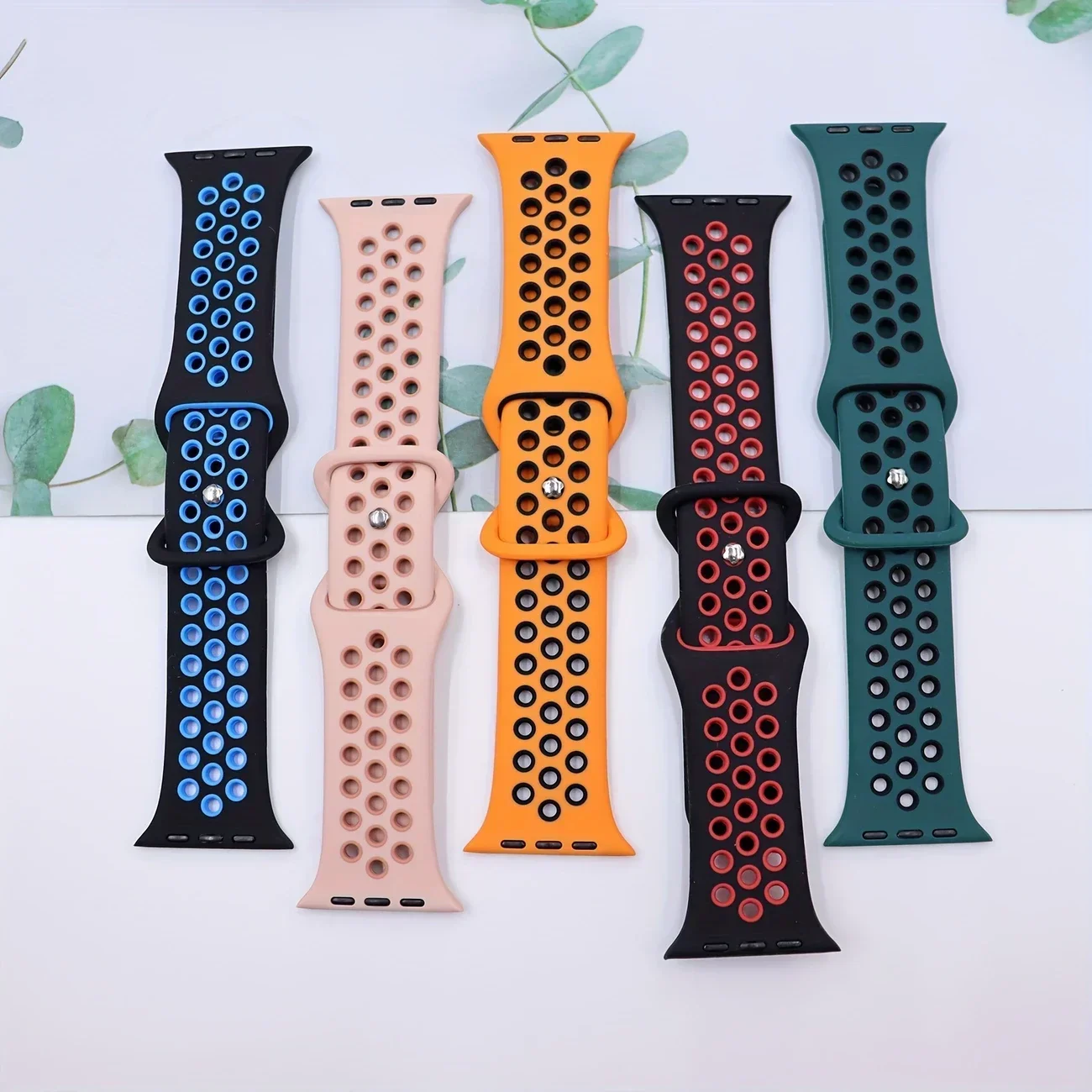 애플워치용 스포츠 실리콘 스트랩 45mm 44mm 울트라 2 49mm 40mm 41mm 38 42 46mm 프라이드 팔찌 시리즈 10 9 8 SE 7 6 밴드