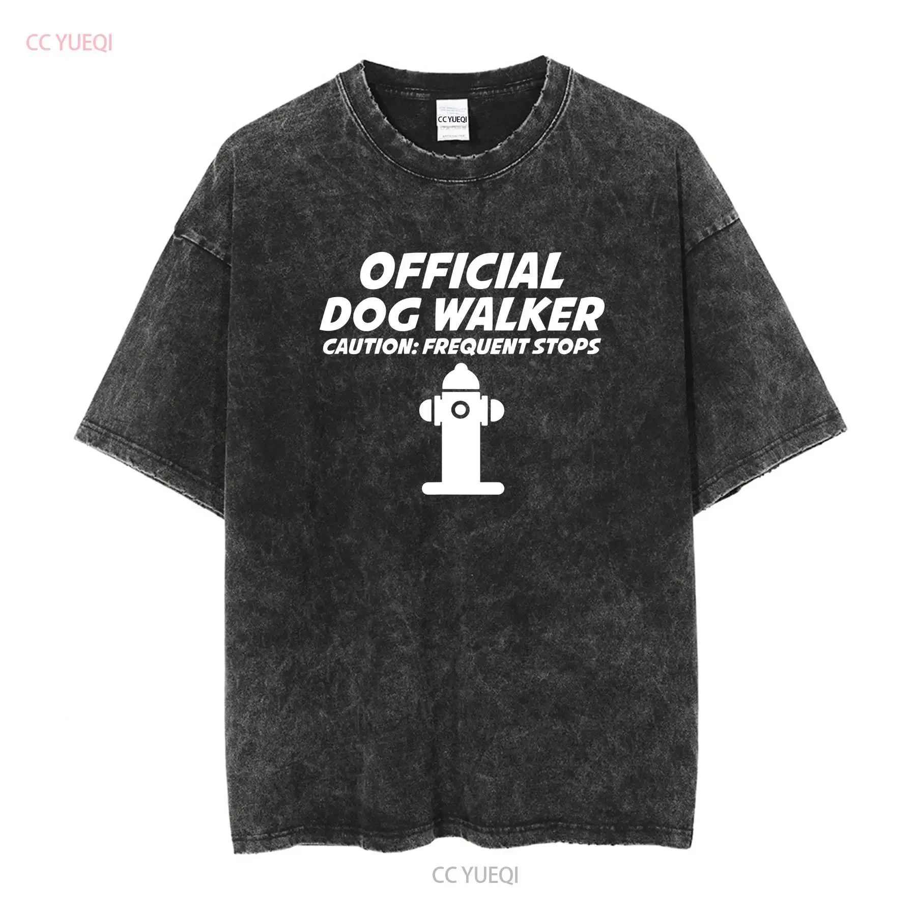 Official Dog Walker Funny Fire Hydrant Tail Wagging Breeds T Shirt vintage Washed fashion Stylish streetwear Stretched vintage