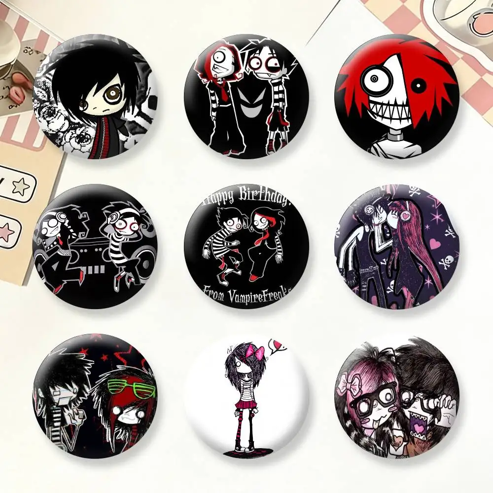 

Emo Subculture Art Brooches Cartoon Badge Pins Backpack Hat Accessories Friend Gift