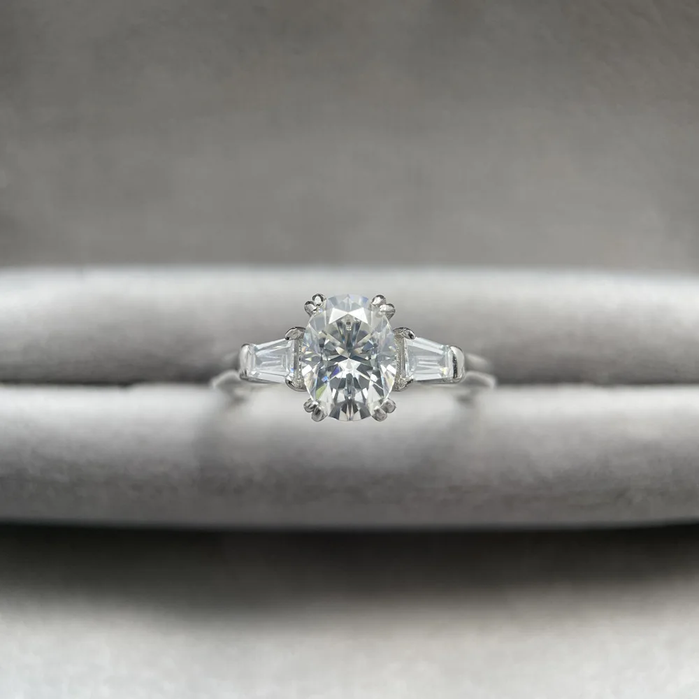 SongYun Jewelry 925 Sterling Silver Ring Moissanite D Color VVS Luxury Sophisticated Anniversary Rings Diamond Accessories