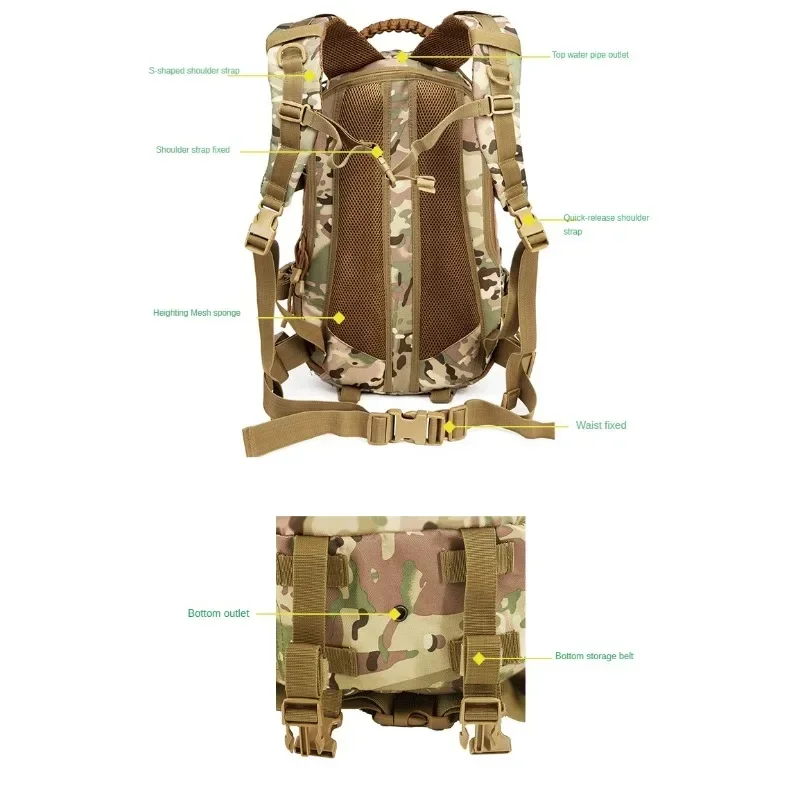 20-35L Tactical Backpack Oxford Fabric Outdoor Bag Travel Hiking Hiking Fishing Mountaineering Hunting Bag