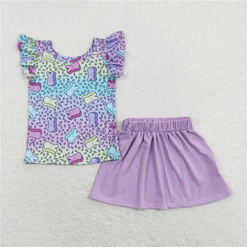 wholesale hot sale western boutique children clothing Baby Girls Red Bow Shirt Baseball Skirts Clothes Sets