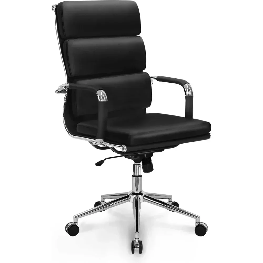 

Office Desk Ergonomic Chair Leather Executive High-Back Modern Conference Comfy Adjustable Padded Swivel