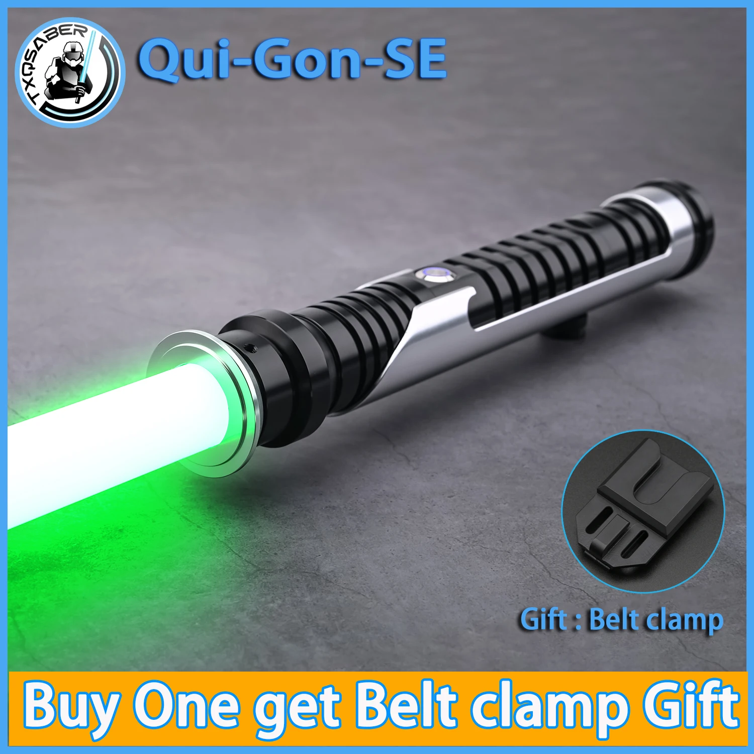 

Световой меч TXQSTUDIO Qui Gon SE RGB Heavy Dueling NeoPixel Smooth Swing для взрослых, косплей, игрушка, с Bluetooth, изменение цвета