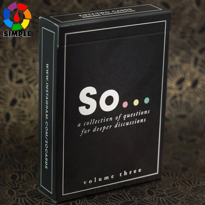 

Стартеры глубокого разговора So Cards — Карточная игра с вопросами на все случаи жизни (объем два)