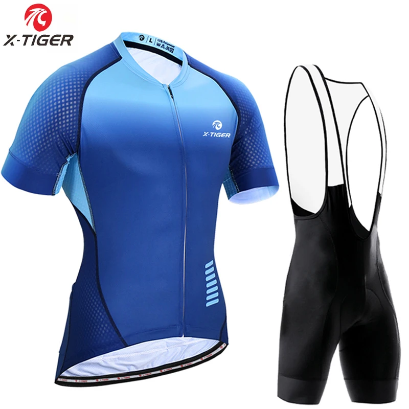 

X-TIGER Cycling Jersey Set Summer Men's Bicycle Set Racing Road Bicycle Clothing MTB Anti-UV Ciclismo Bike Clothes Cycling Set