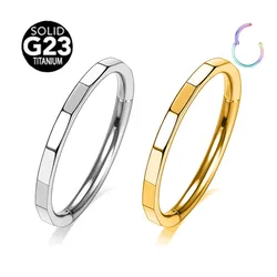 ASTM F136 G23 Titanium Moon Helix Septum Piercing Daith Conch Hoop Hinged Earring Clicker Segment Nose Ring 16G
