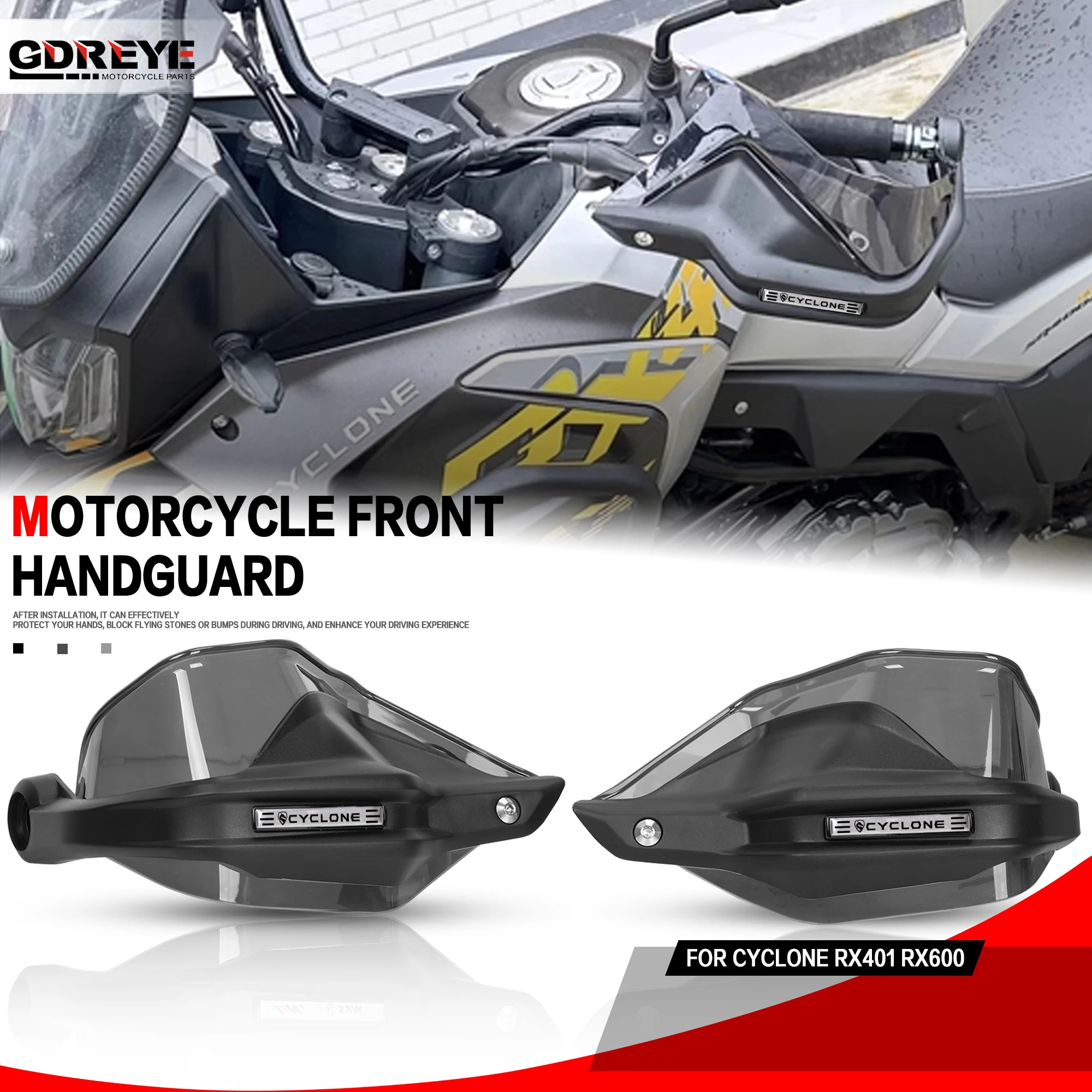 

For ZongShen Cyclone RX401 RX600 Motorcycle RX401 600 Modification Handguards Guards Windshield Protective Cover Lever Protector
