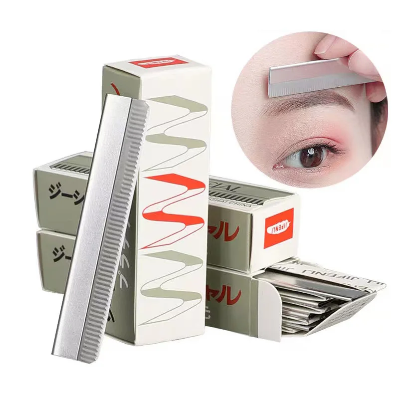 100pc Eyebrow Trimmer Razor Blade Stainless Steel Microblading eyebrow Knife Permanent Makeup Disposable Brow Tattoo Beauty Tool