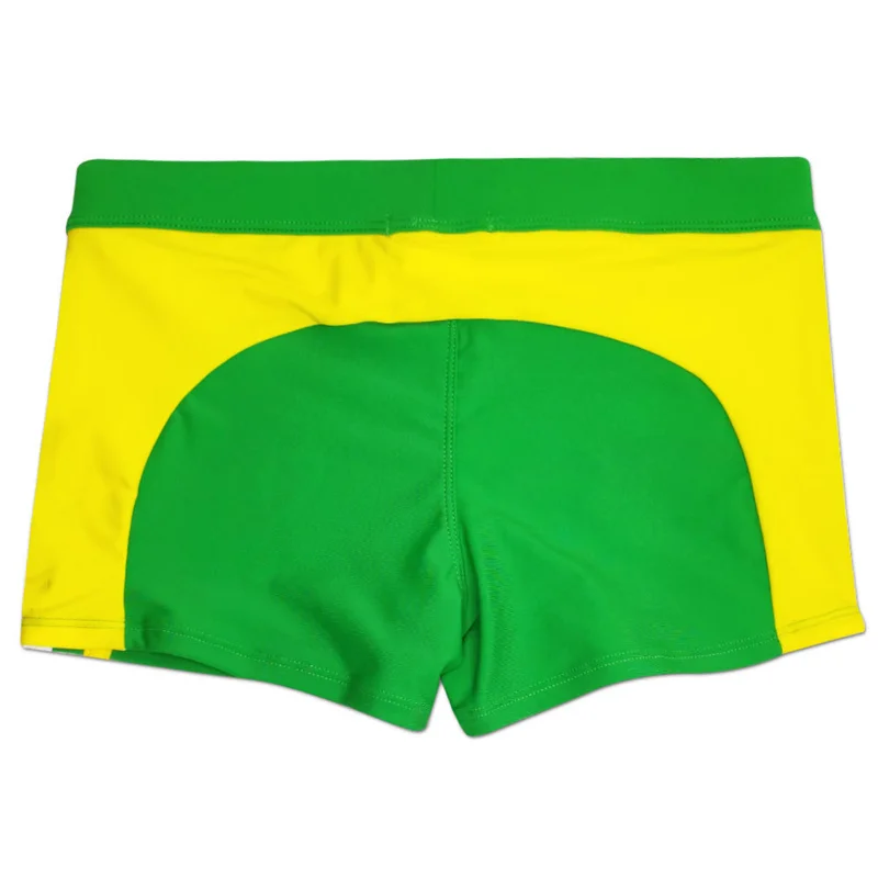 Men's Boxers Swimming Trunks Simple Tether Swimming Shorts with Cup Comfortable Close-fitting Beachwear
