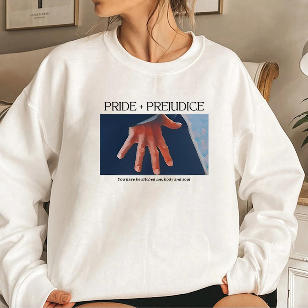 Jane Austen Sweatshirt Pride and Prejudice Hoodie Mr Darcy Elizabeth Bennet Sweater Pemberley Retro Bookish Crewneck Sweatshirt