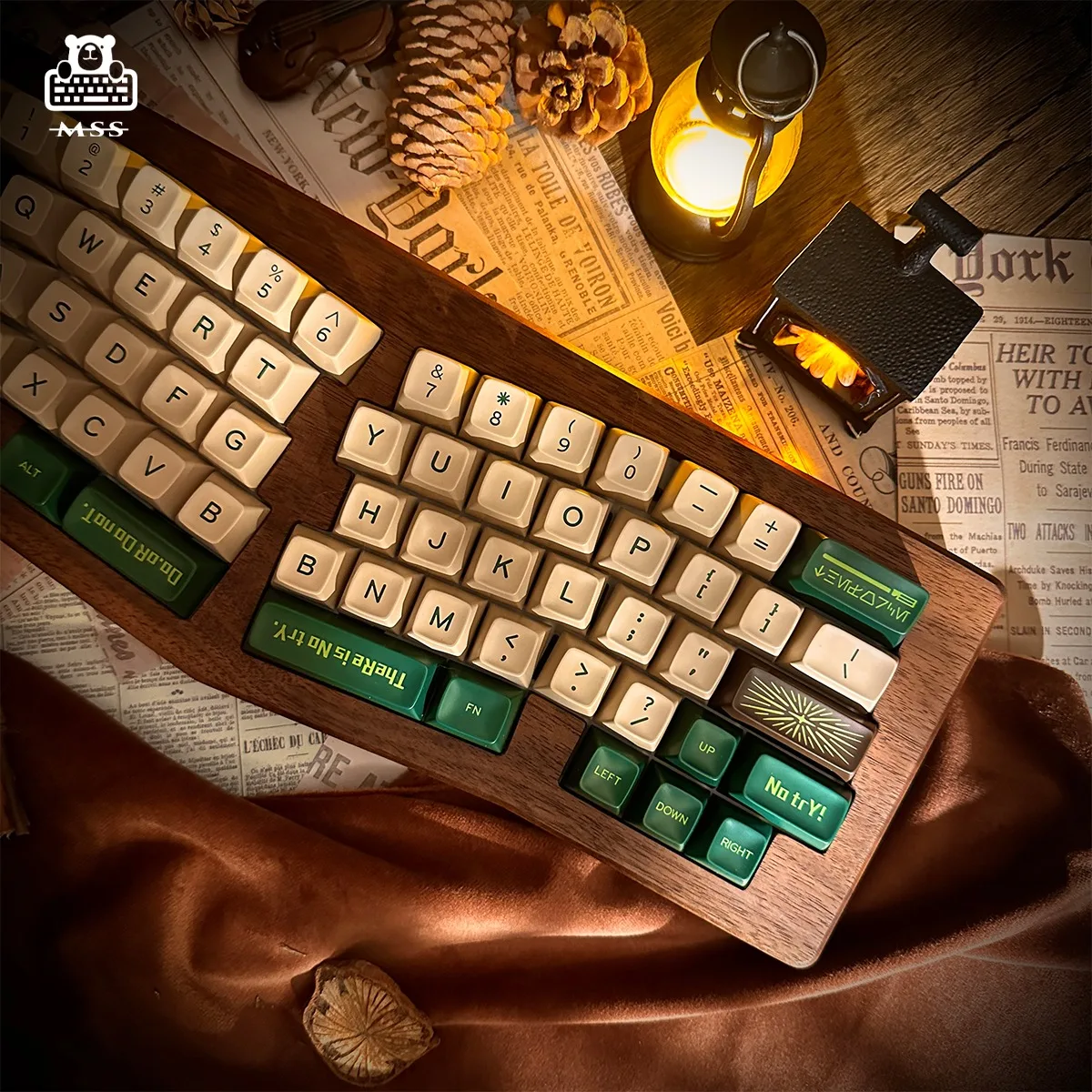 Mss 65 Alice Walnuss mechanische Tastatur Walnuss Bluetooth Dual-Mode-Dichtung Hot Swap able Ergonomie Gaming-Tastatur Unterstützung über