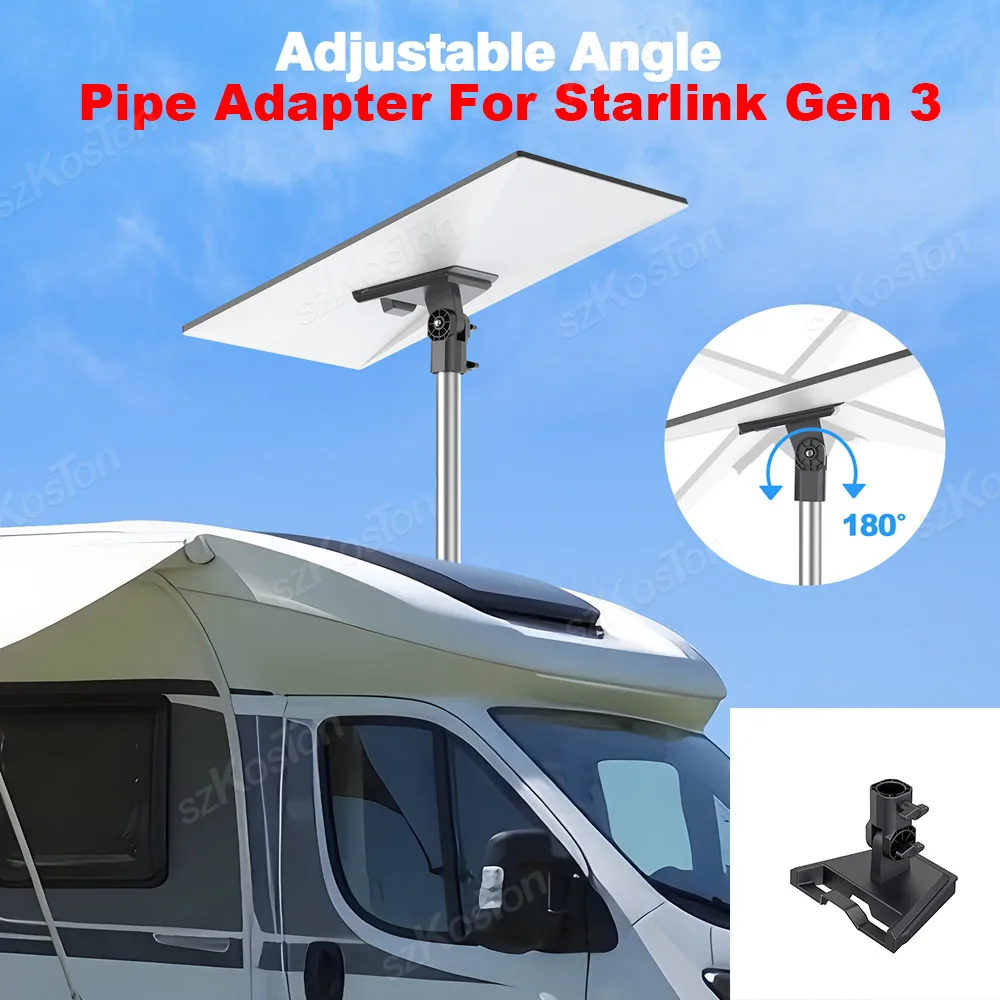 Adjustable Pipe Adapter For Starlink Gen 3 Roof Pole Mount Mounting Kit Accessories for Starlink Standard Dish V3